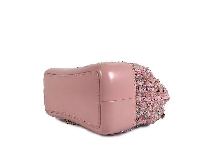 Pink Chanel Tweed Gabrielle Drawstring Backpack - view 5