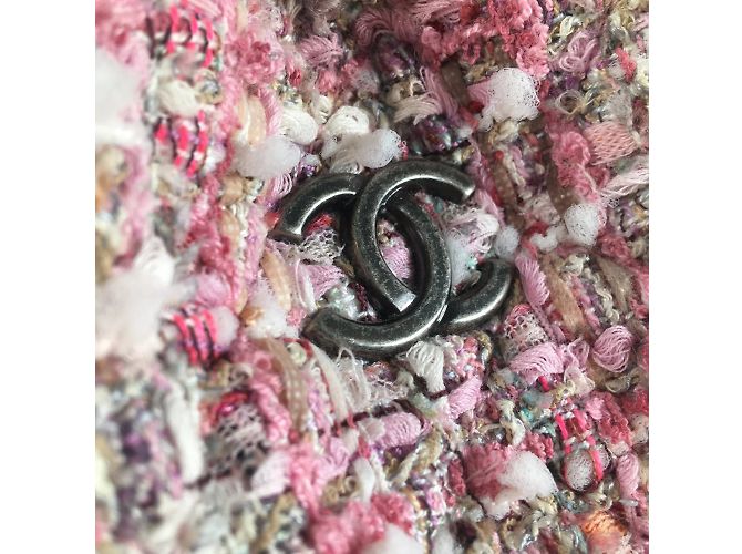 Pink Chanel Tweed Gabrielle Drawstring Backpack - view 9