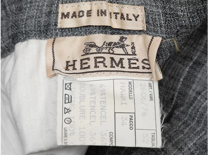 Hermès Grey Hermes Wide-Leg Pants Size EU 52 - Ansicht 4