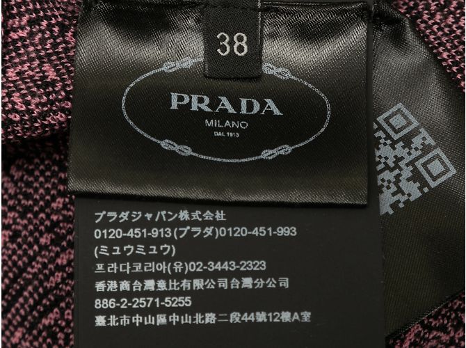 Prada negro y rosa 2021 Mono ajustado de punto de lana virgen Talla IT 38 - vista 6