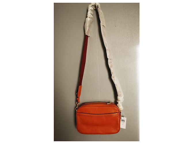 Borsa Coach in pelle marrone e bordeaux Arancione Bordò - vista 5