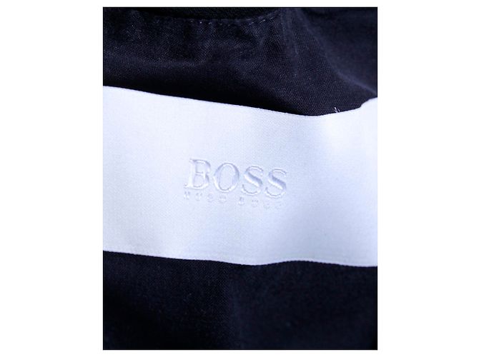 Hugo Boss Vestido acampanado con giro frontal Digiana de Boss en algodón azul marino - vista 3