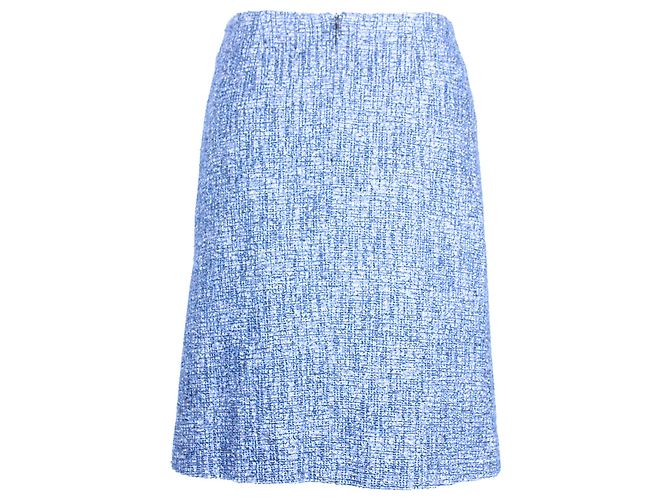 Hugo Boss Gonna al ginocchio Boss in viscosa blu - vista 2