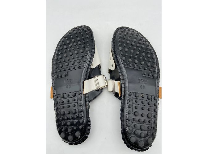 Autre Marque Non Signé / Unsigned mules & clogs T.EU 40 Leather White - view 6
