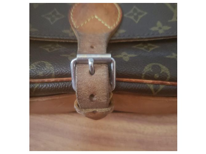 Cartouchiere Borsa Louis Vuitton in pelle marrone - vista 10