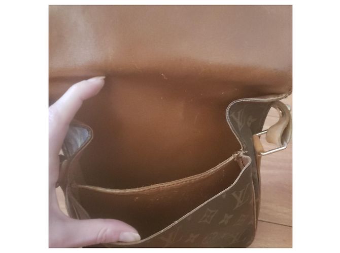 Cartouchiere Borsa Louis Vuitton in pelle marrone - vista 2