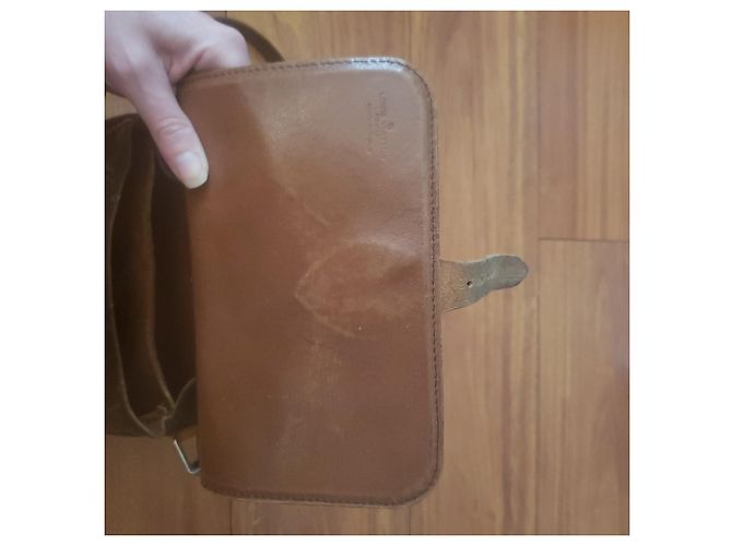 Cartouchiere Borsa Louis Vuitton in pelle marrone - vista 3