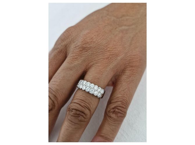 Autre Marque goldener Bandring 18k Diamanten 1,6 über Karat Silber Hardware - Ansicht 2