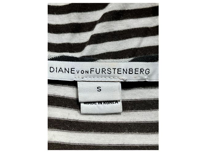 Diane Von Furstenberg Vestido DvF Haven con favorecedor estampado de rayas Negro Blanco - vista 4