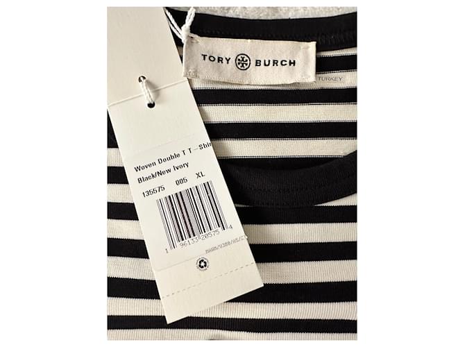 Tory Burch Top de algodón con rayas y logo Multicolor - vista 4