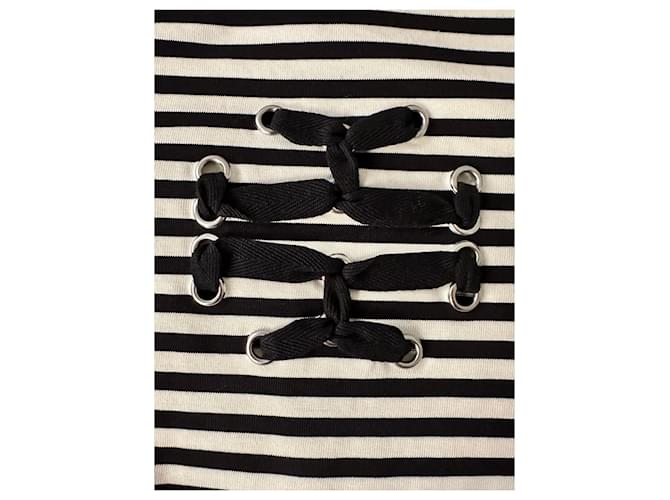 Tory Burch Top de algodón con rayas y logo Multicolor - vista 5