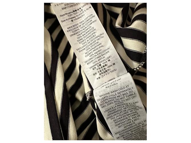 Tory Burch Top de algodón con rayas y logo Multicolor - vista 7