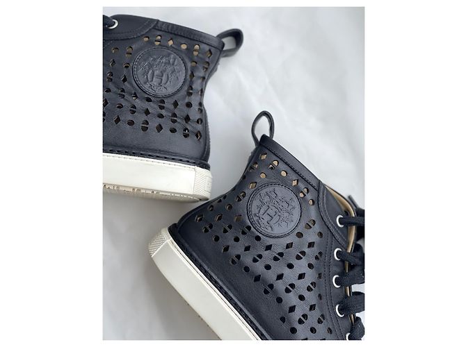 Hermès Sneakers alte unisex Jimmy Nero - vista 14