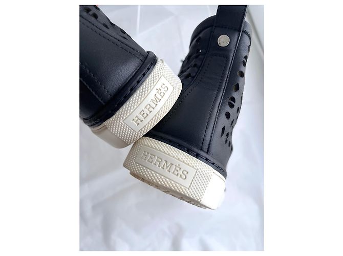 Hermès Sneakers alte unisex Jimmy Nero - vista 8