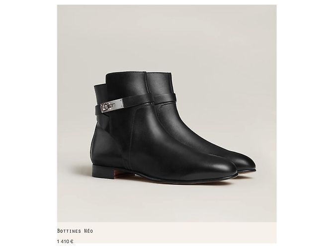 Hermès Botins Neo icônicos com Kelly Lock Preto - vista 4
