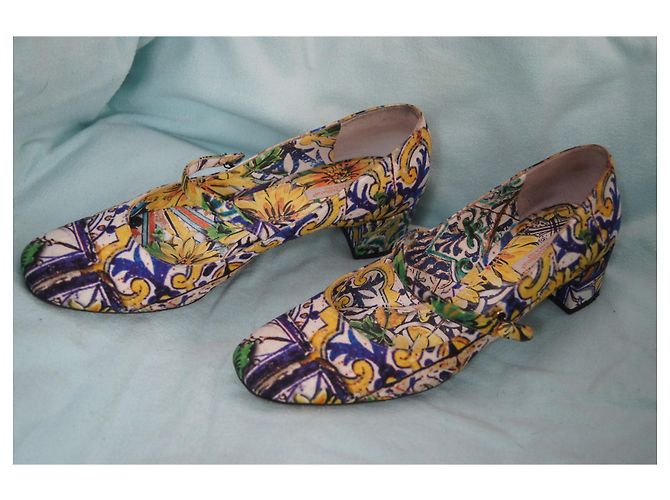 Décolleté Dolce & Gabbana Multicolore in Tessuto - vista 2