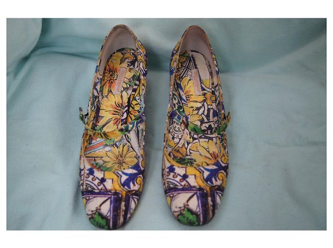 Décolleté Dolce & Gabbana Multicolore in Tessuto - vista 3