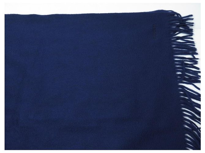 Hermès NEW HERMES PLAID CASHMERE WOOL BLUE CASHMERE WOOL BLANKET - view 2