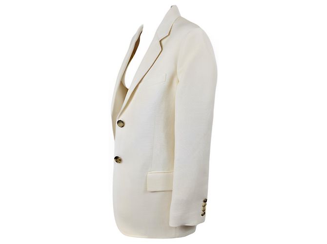 Chaqueta Céline Phoebe Philo de lino crema - vista 2