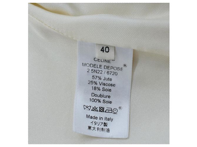 Chaqueta Céline Phoebe Philo de lino crema - vista 5