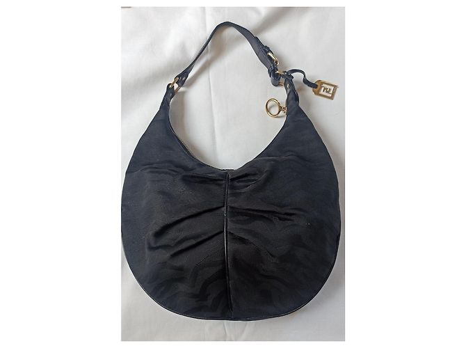 Demi Jour Borsa Fendi nera con motivo zebra in tela e pelle Nero - vista 2