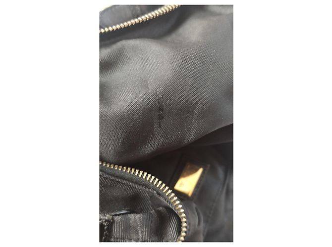 Demi Jour Borsa Fendi nera con motivo zebra in tela e pelle Nero - vista 4