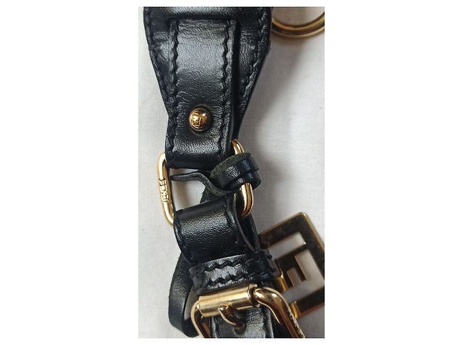 Demi Jour Borsa Fendi nera con motivo zebra in tela e pelle Nero - vista 5
