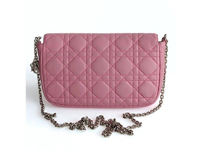 Borsa Dior Christian Dior Miss Dior Promenade in pelle rosa - vista 3