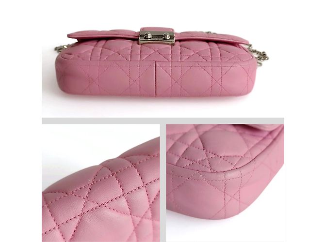 Borsa Dior Christian Dior Miss Dior Promenade in pelle rosa - vista 4