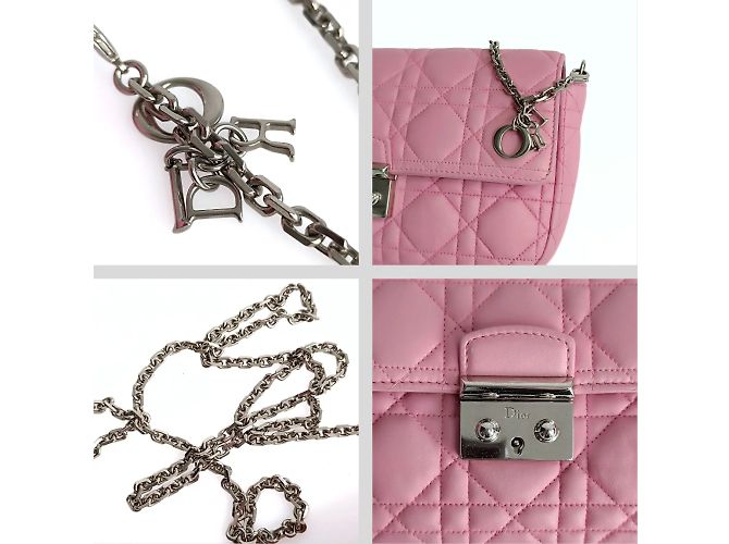 Borsa Dior Christian Dior Miss Dior Promenade in pelle rosa - vista 5