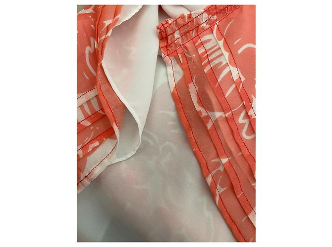 Diane Von Furstenberg Seidenkleid rot weiß - Ansicht 5