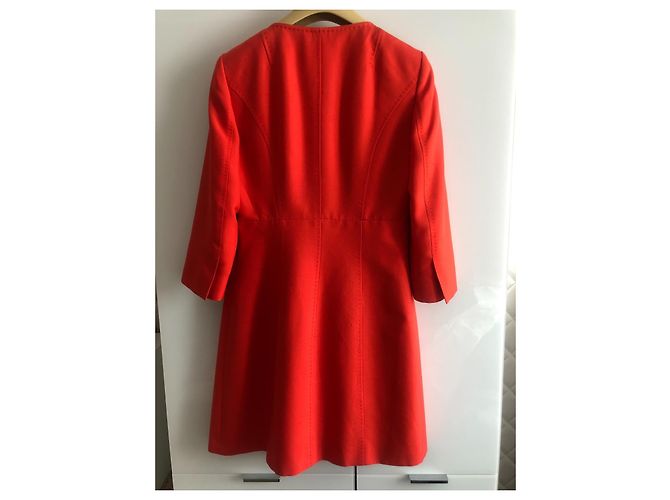 Abrigo de seda rojo Valentino Roja - vista 4