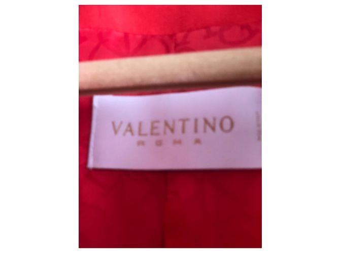 Abrigo de seda rojo Valentino Roja - vista 5