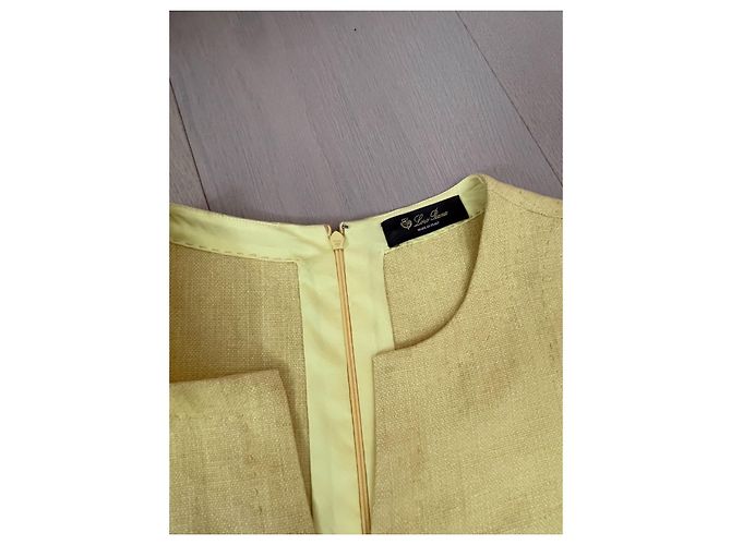 Vestido Loro Piana de lino amarillo - vista 2