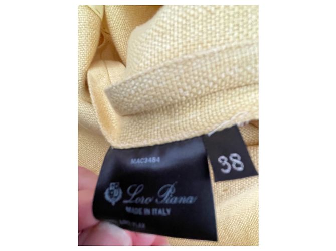 Vestido Loro Piana de lino amarillo - vista 4