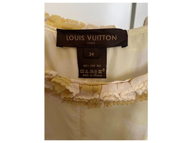 Vestido Louis Vuitton de seda amarillo - vista 4