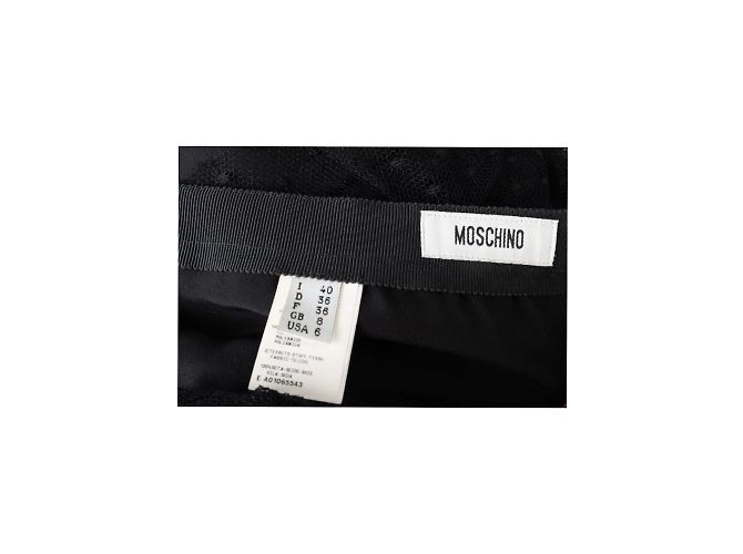 Moschino gepunkteter Spitzenrock Schwarz - Ansicht 4