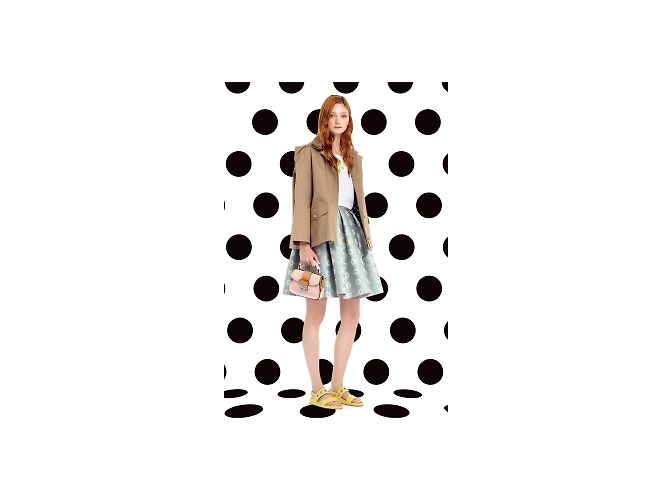 Red Valentino Minifalda acampanada plisada de jacquard Multicolor - vista 2