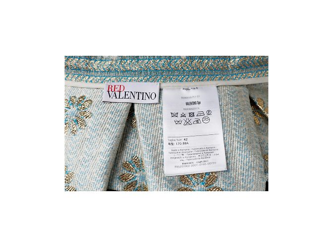 Red Valentino Minifalda acampanada plisada de jacquard Multicolor - vista 6