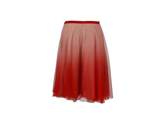 Red Valentino Falda evasé de tul degradado Roja - vista 3