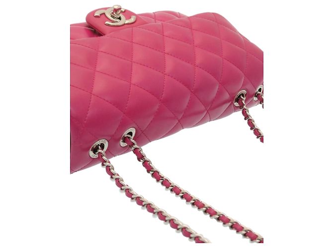 Coco rain CHANEL Matelasse Coco Borsa a tracolla con catena foderata antipioggia Lamb Skin Pink Auth 29191UN Rosa - vista 6