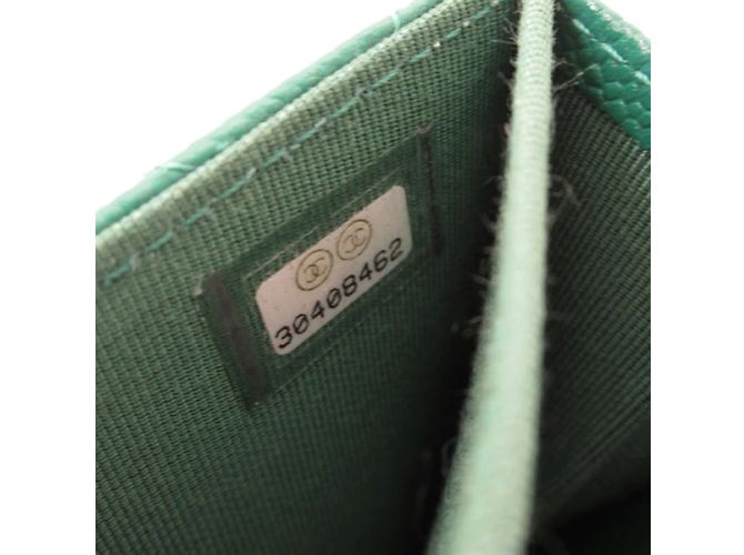 Chanel Catena per carte con risvolto CC Caviar AP2727 - vista 8