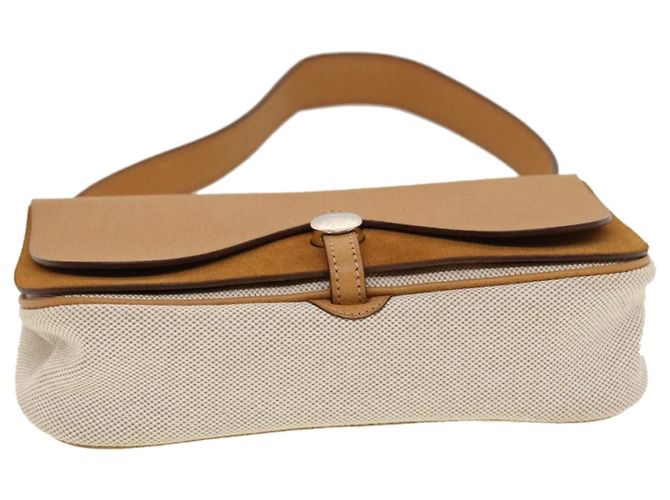 Hermès HERMES Colorado PM Borsa a Spalla Tela Pelle Beige Auth 42860UN Marrone - vista 5