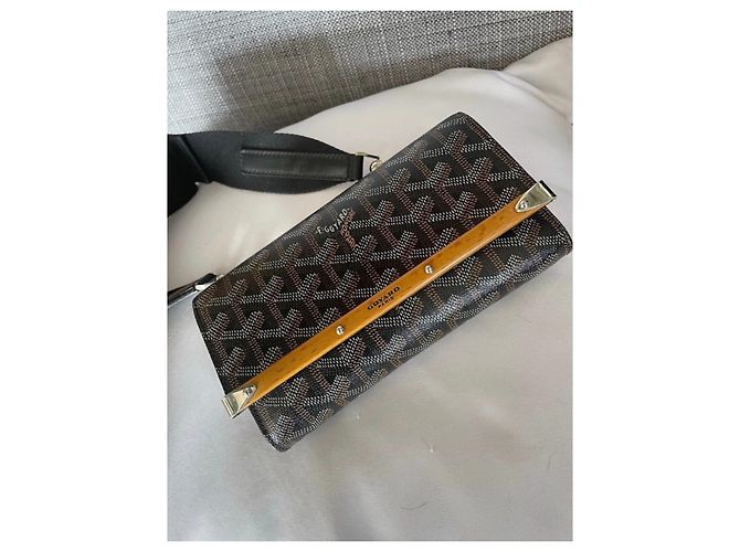 Borsa a tracolla Goyard Monte Carlos Nera in Pelle Nero - vista 2
