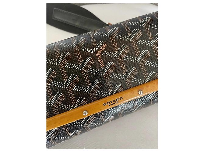 Borsa a tracolla Goyard Monte Carlos Nera in Pelle Nero - vista 3