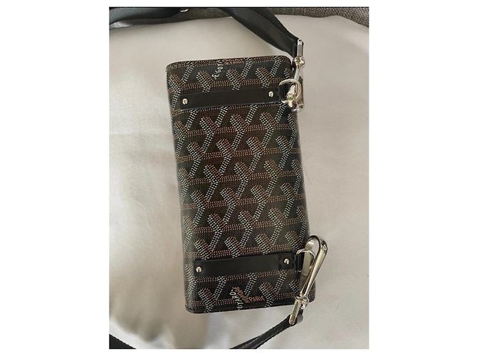 Borsa a tracolla Goyard Monte Carlos Nera in Pelle Nero - vista 4