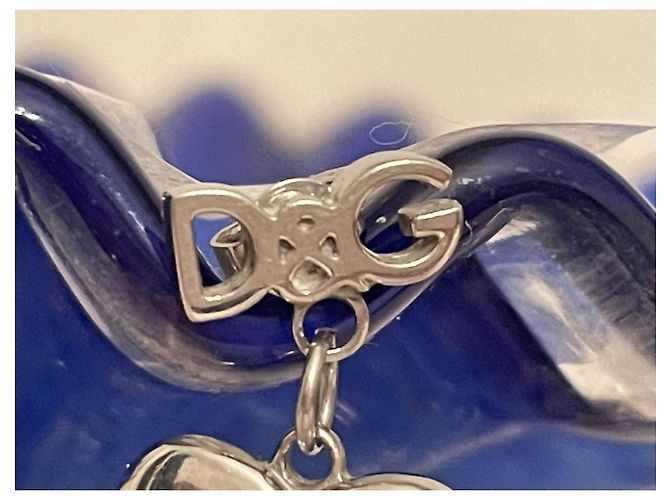 Orecchini DOLCE & GABBANA acciaio cuore chiave logo Argento - vista 4