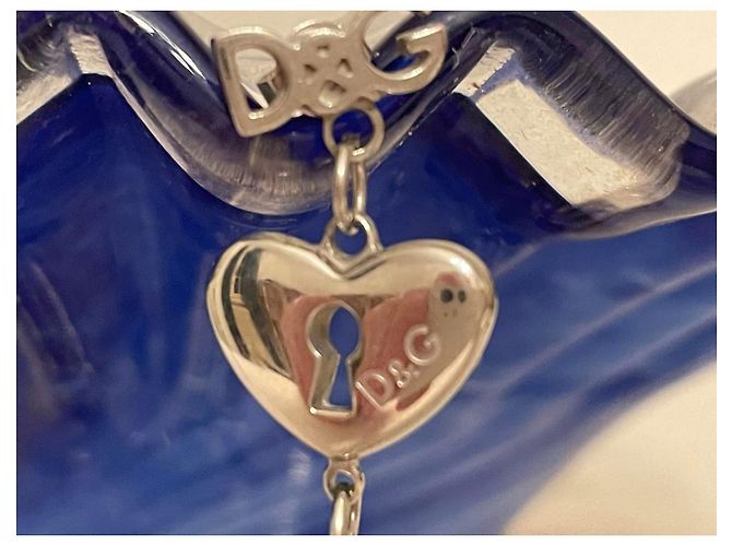 Orecchini DOLCE & GABBANA acciaio cuore chiave logo Argento - vista 5