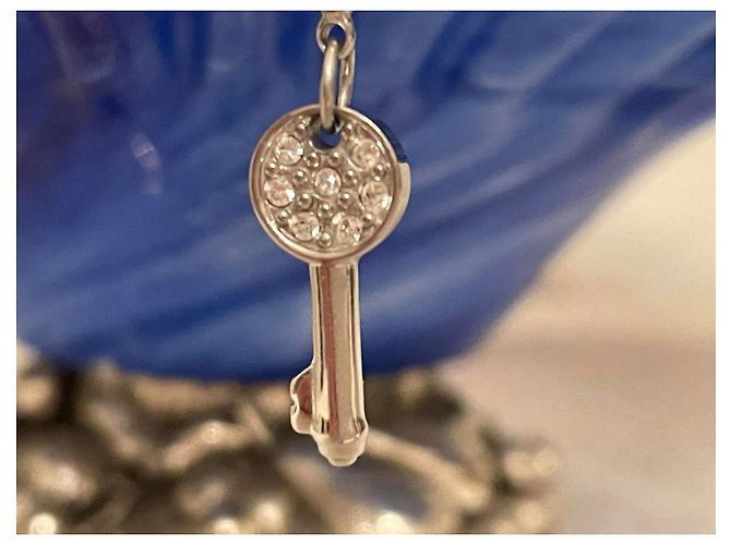 Orecchini DOLCE & GABBANA acciaio cuore chiave logo Argento - vista 6