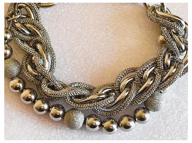 Pulseira DOLCE & GABBANA com corrente forrada em aço prateado Prata - vista 2